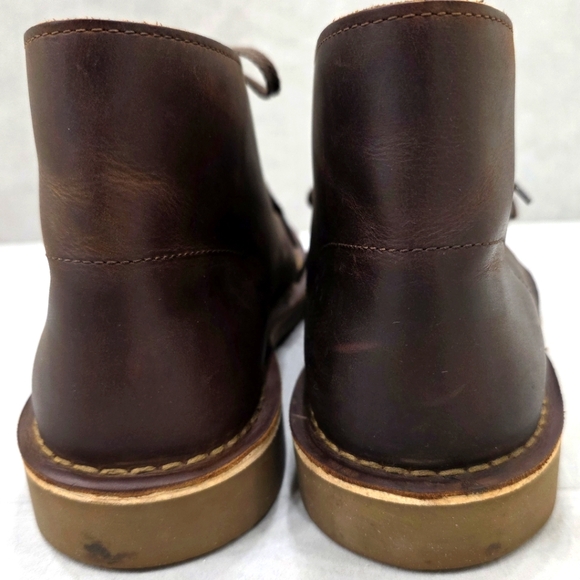 Clarks Collection Bushacre Desert chukka boots men's 8.5 brown oiled leather - Picture 6 of 11